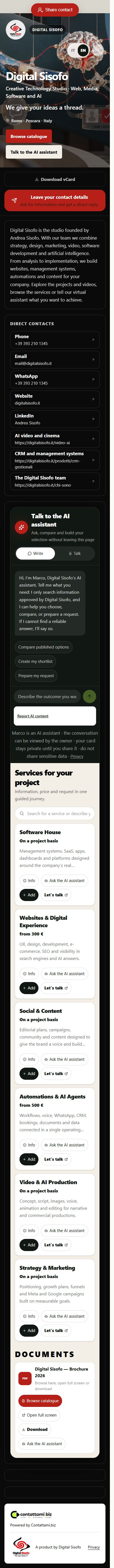 Full Digital Sisofo mini-site preview